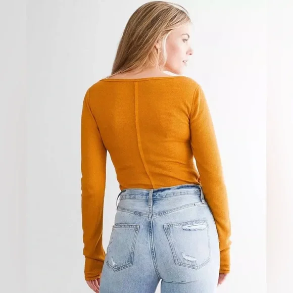 NWT Free People Sloane Bodysuit in Amber, Various Sizes - Picture 4 of 14